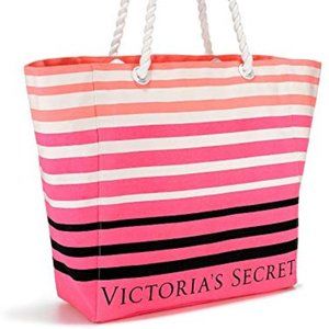 Victoria’s Secret Pink Striped Beach Tote Bag